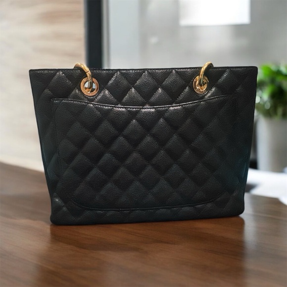 SOLD! Authentic Chanel Black Caviar GST Grand Shopping Tote GHW! - Picture 6 of 16